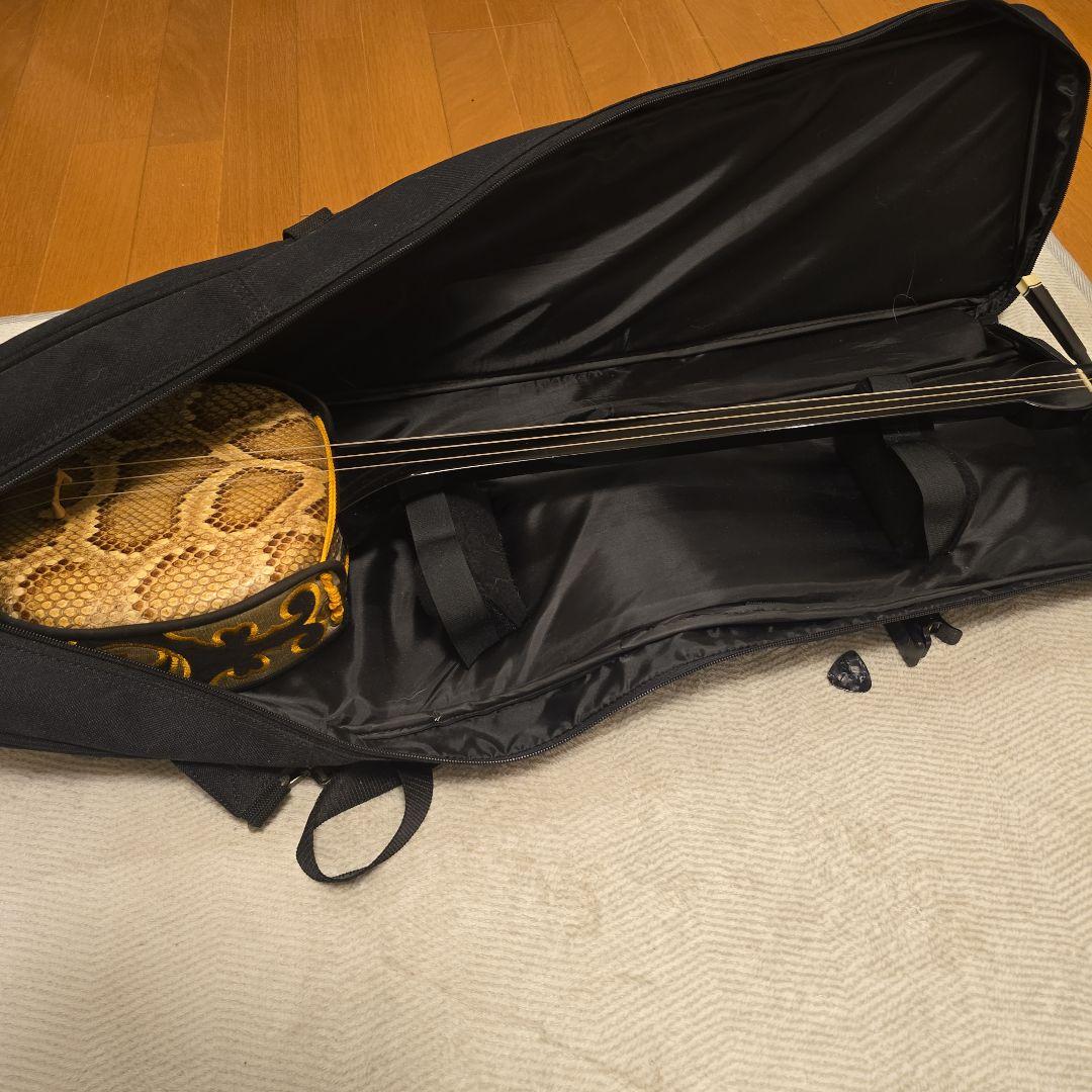 三線本体 ヘビ皮製 ケース付き