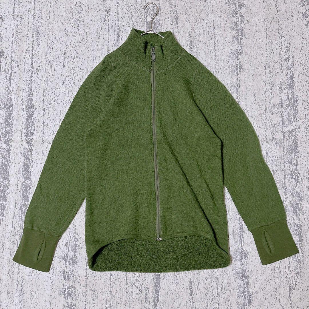 ウルフロッテ ウールパワー スウェーデン軍 フルジップジャケット サムホール付き