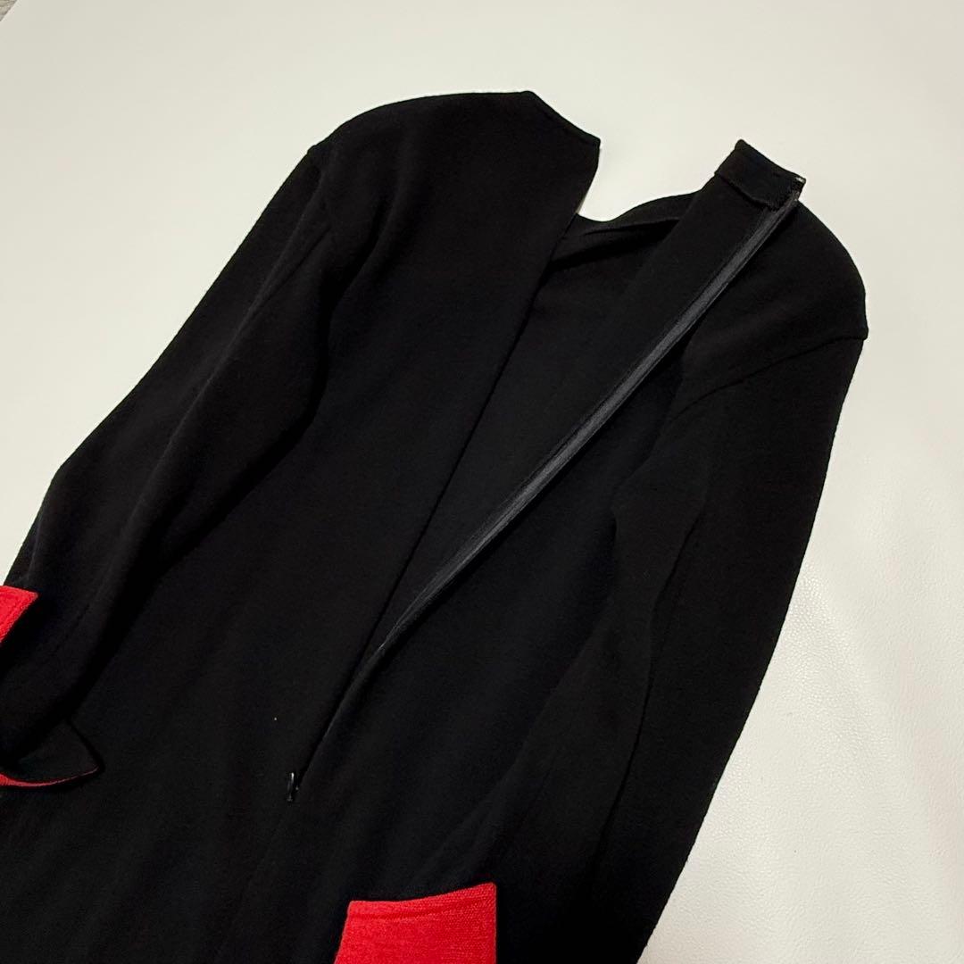 クリスチャンディオール　ウール　ニットワンピース　バイカラー　チュニック