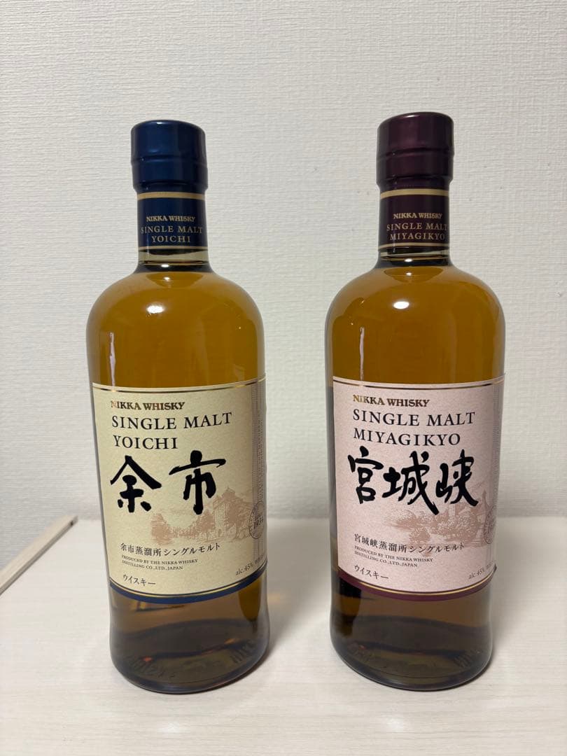 【新品・未開栓】ニッカ　シングルモルト余市 シングルモルト宮城峡