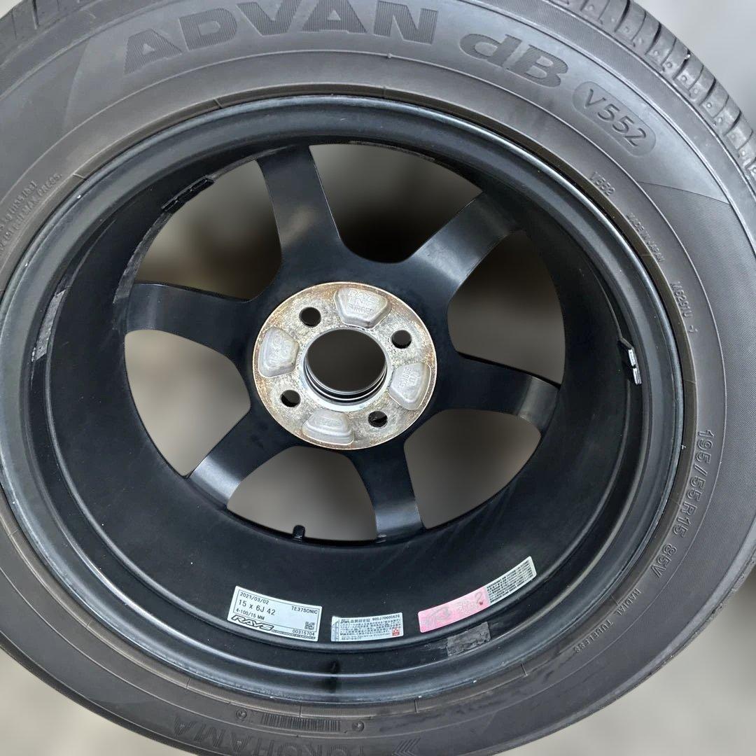 Rays ボルクレーシング　TE37 15インチタイヤセット