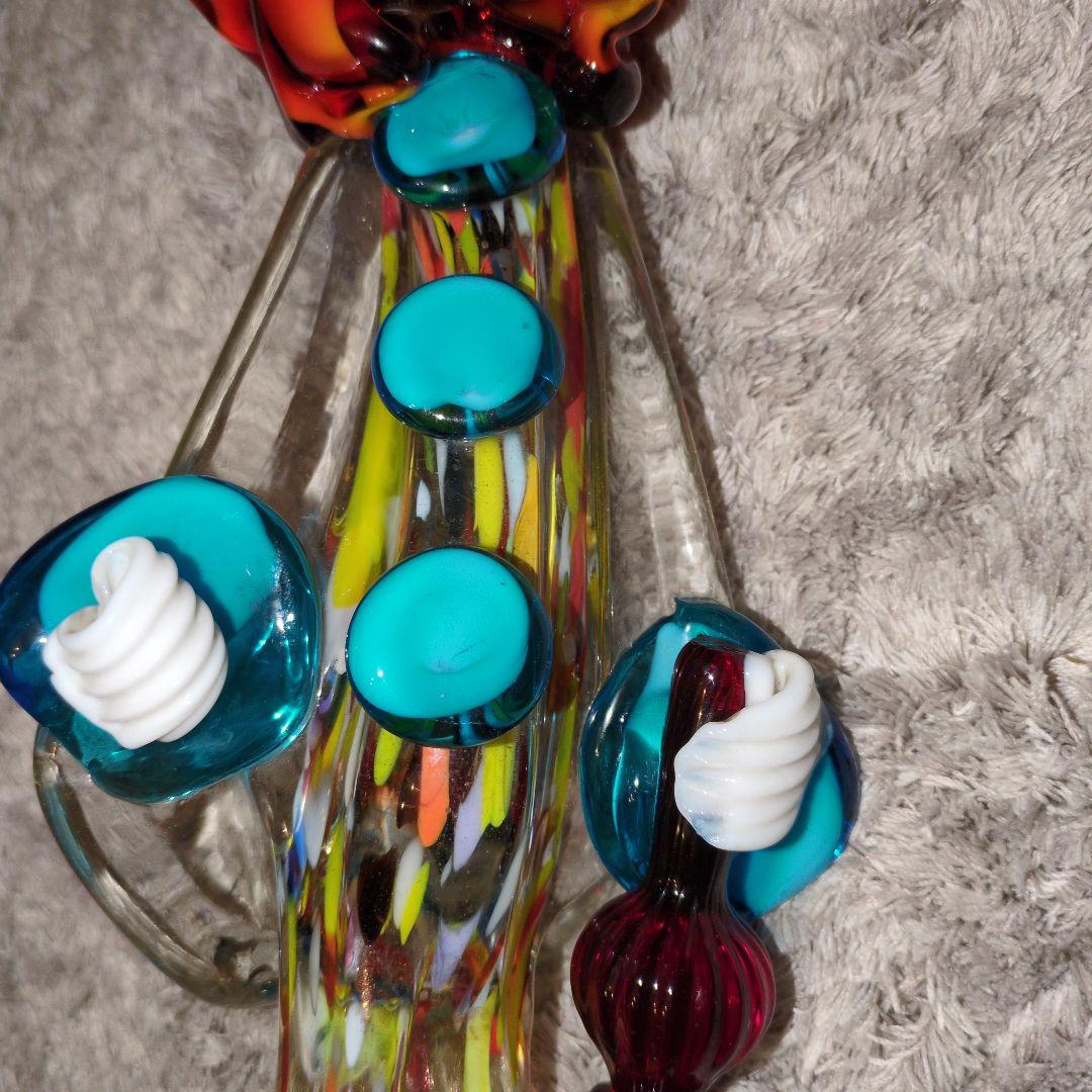 イタリア　ムラーノガラス　ピエロ　大きめサイズ置物