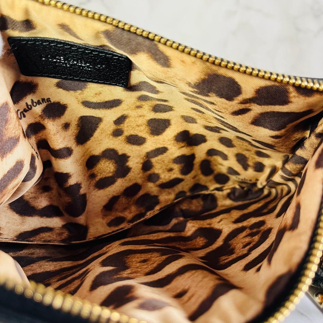 【希少】Dolce＆Gabbana　ドルガバ　クラッチバッグ　デニム　レオパード
