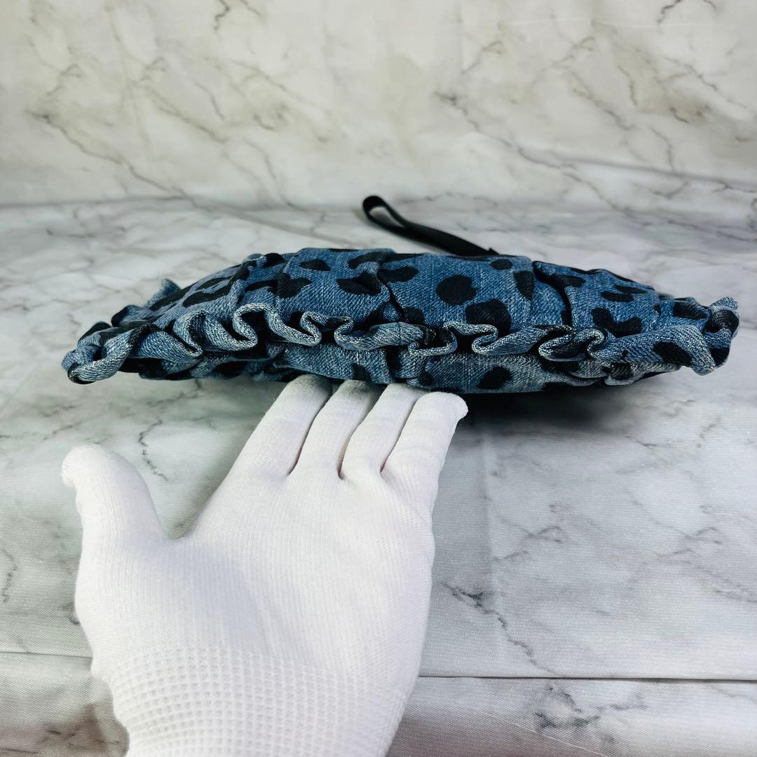 【希少】Dolce＆Gabbana　ドルガバ　クラッチバッグ　デニム　レオパード