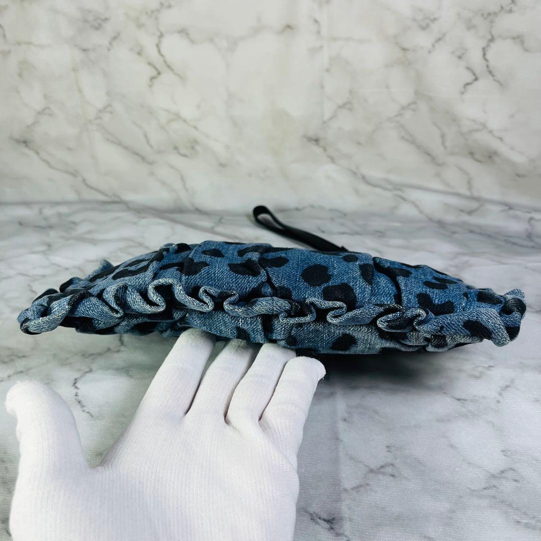 【希少】Dolce＆Gabbana　ドルガバ　クラッチバッグ　デニム　レオパード