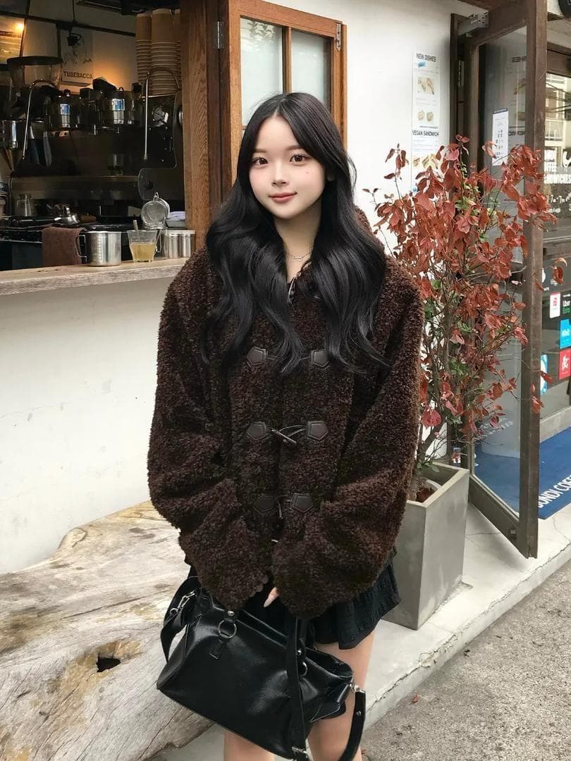 ୨୧さん専用 プードルファータッチボタンコート