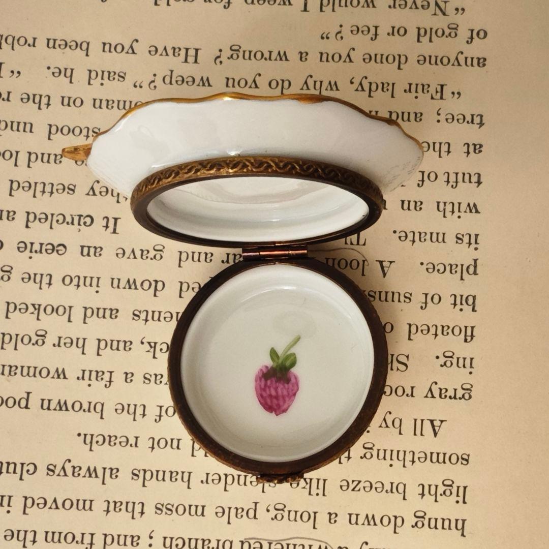 リモージュボックス　タルトプレート　フランス製小物入れ　ミニチュア