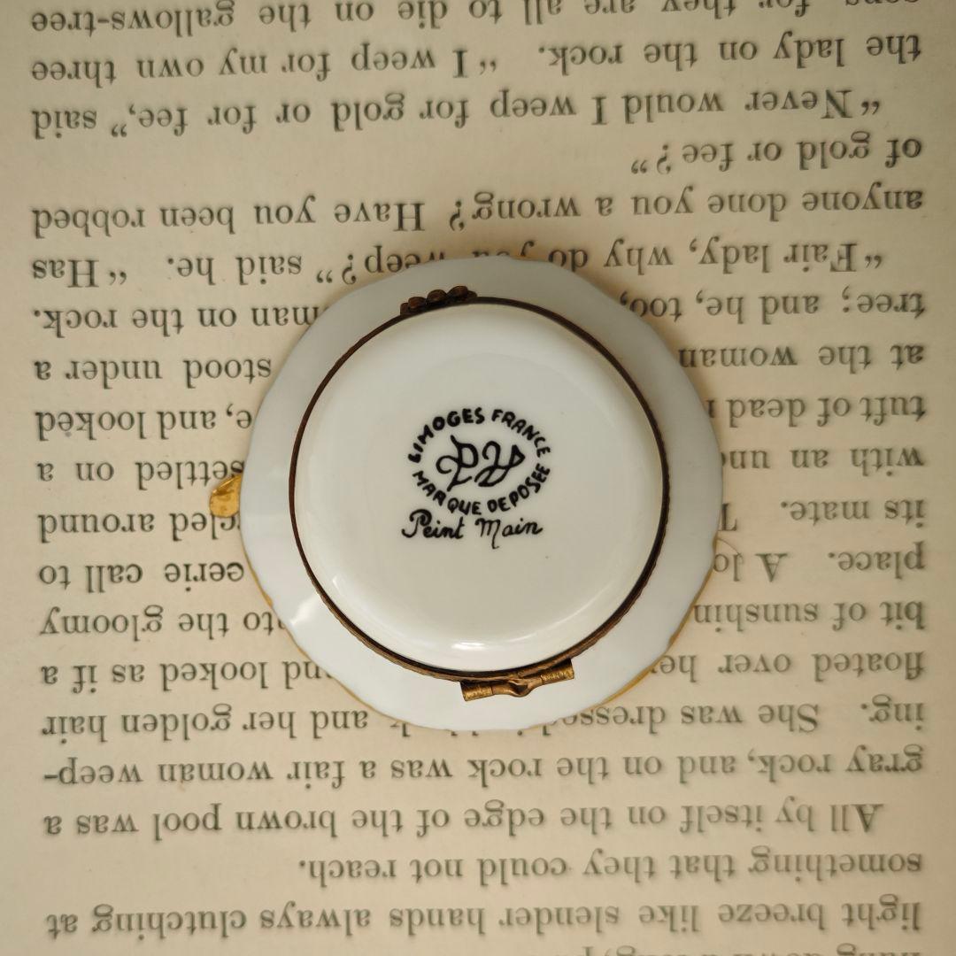 リモージュボックス　タルトプレート　フランス製小物入れ　ミニチュア