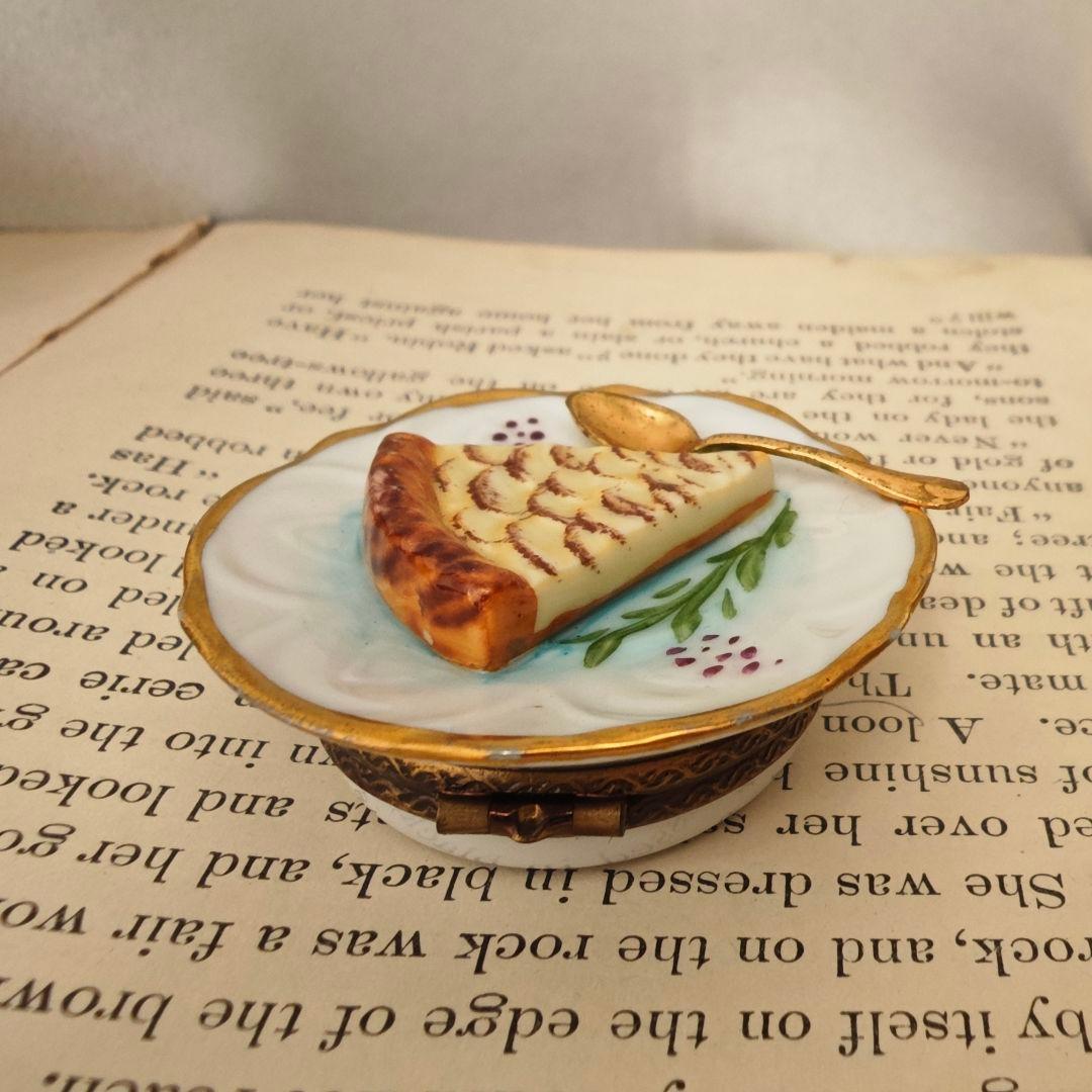 リモージュボックス　タルトプレート　フランス製小物入れ　ミニチュア