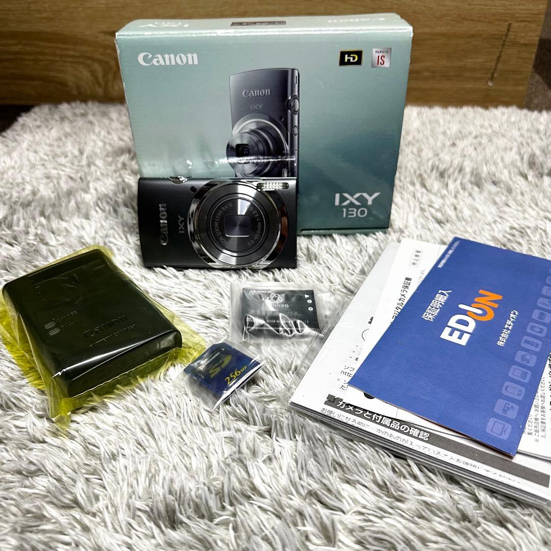 【極美品】キャノン IXY130コンパクトデジカメ　グレー　メモリーカード付