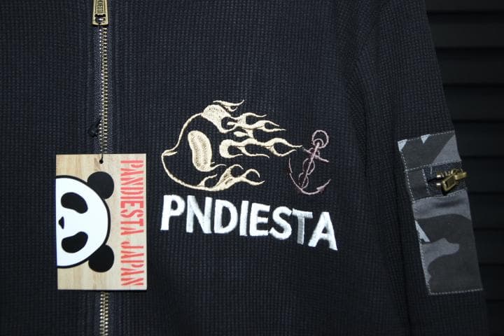 パンディエスタ サーマルパーカ＋２WAY迷彩パンツ L 黒 PANDIESTA