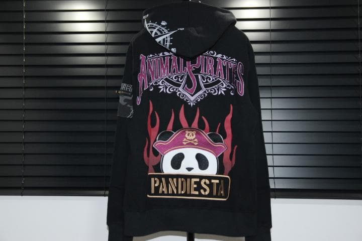 パンディエスタ サーマルパーカ＋２WAY迷彩パンツ L 黒 PANDIESTA