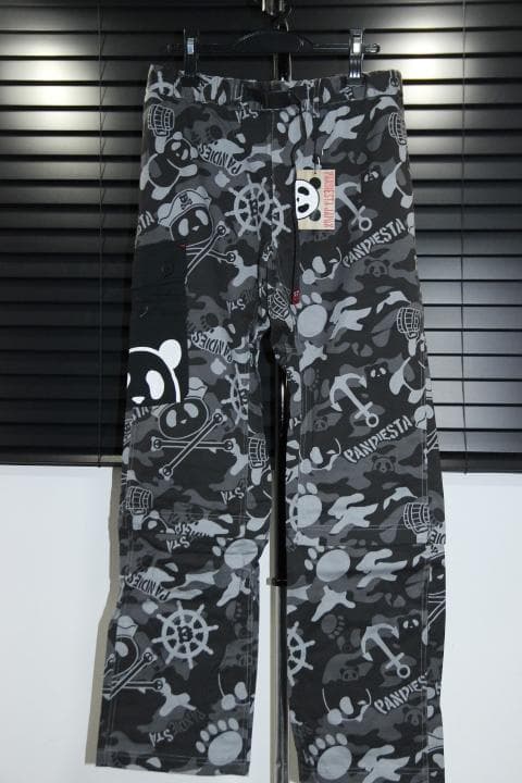 パンディエスタ サーマルパーカ＋２WAY迷彩パンツ L 黒 PANDIESTA