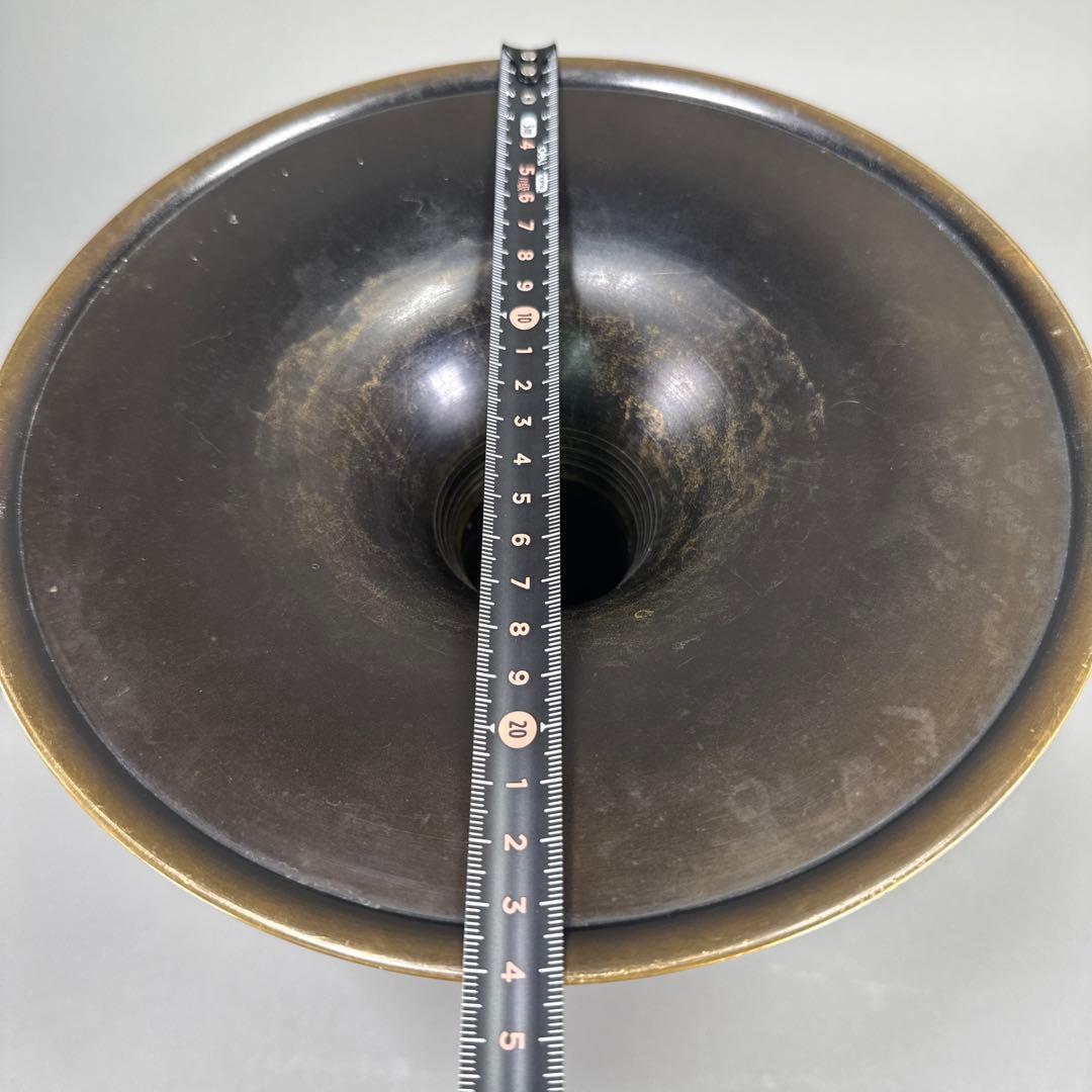 いけばな　池坊 唐銅花瓶 立花　花器　花瓶　華道具高さ:24.5cm