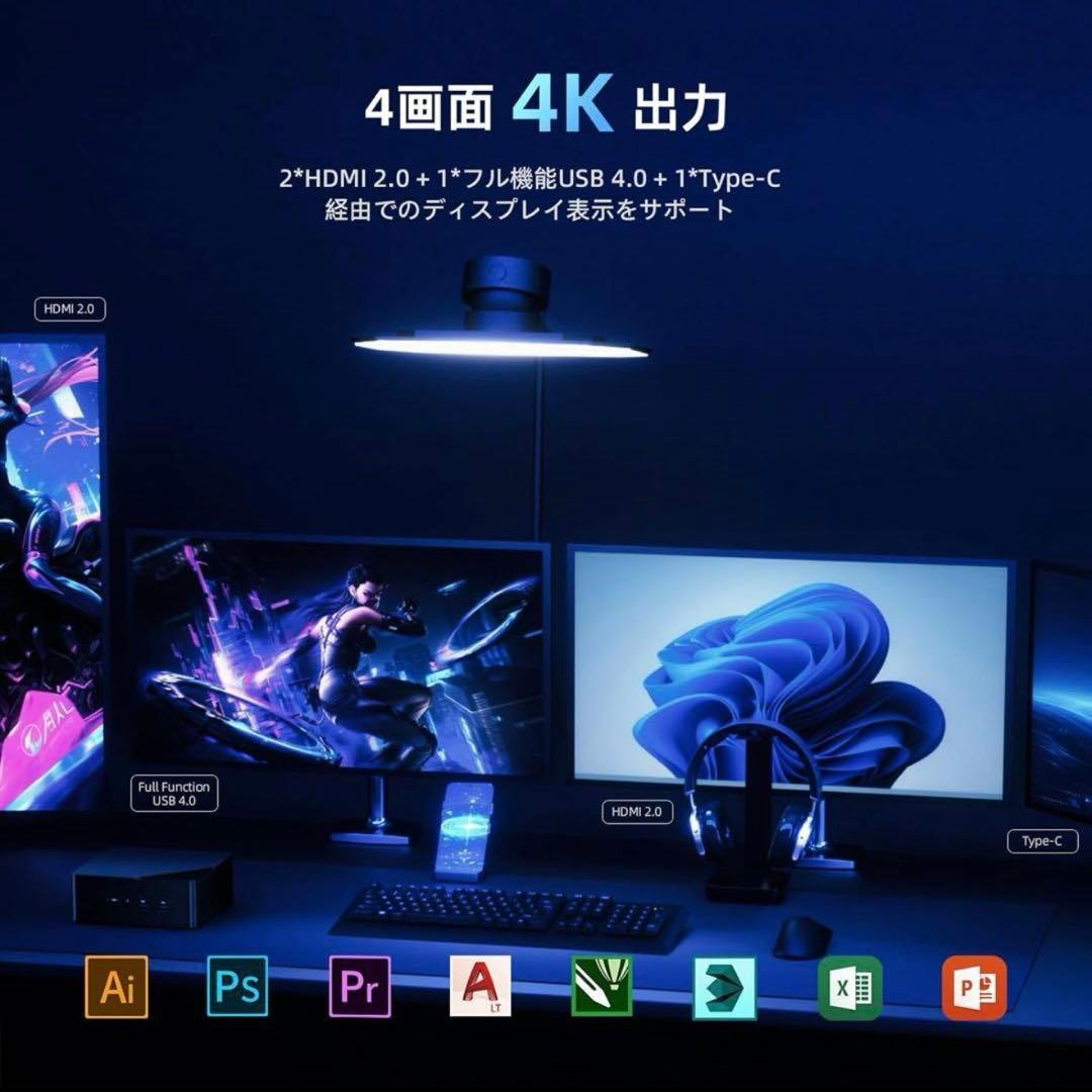 【新品】ミニPC AMD Ryzen 7 8845HS 8コア16スレッド