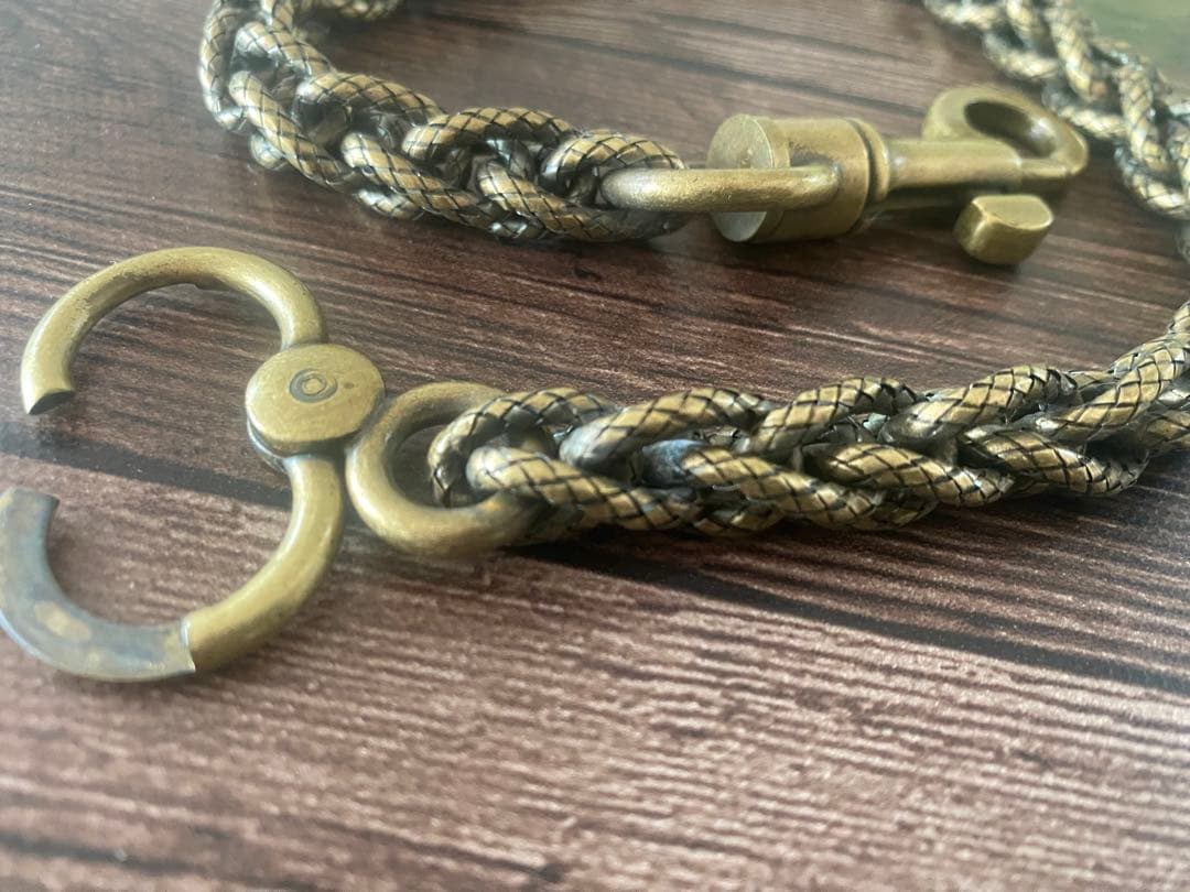 ボッテガヴェネタ　ウォレットチェーン 真鍮編み込みbottega veneta