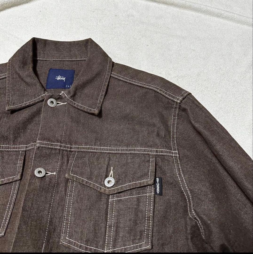 5*5様 old stussy 紺タグ 90s ブラウン デニムジャケット