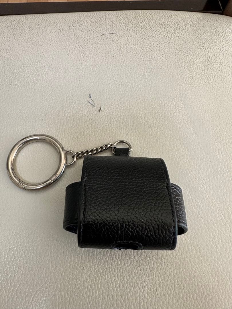 バレンシアガ ブラック レザー AirPods Pro用ケース 黒