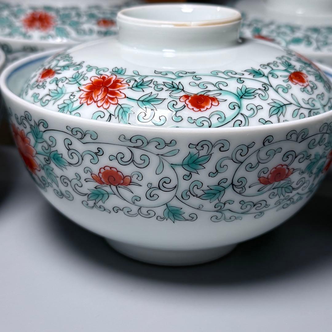 無形文化財指定　人間国宝　十二代　今右衛門　「錦　花唐草文蓋物」　高級ライン