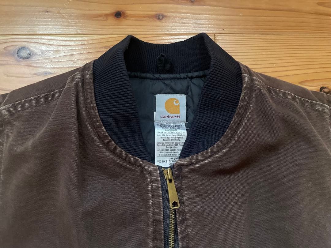carhartt カーハート USA製 ダック ベスト ブラウン フェード 古着