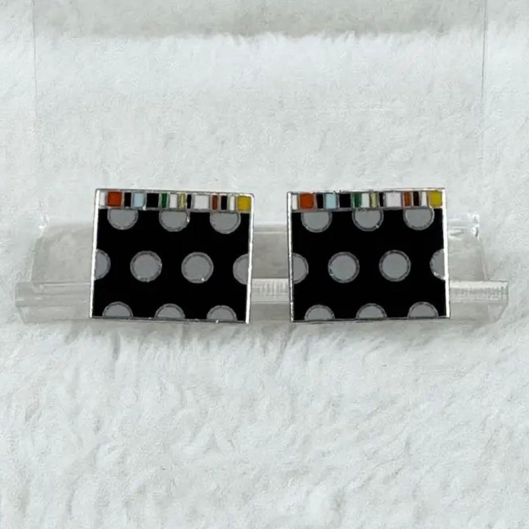 【美品】Paul Smith ポールスミス　カフス　黒　水玉