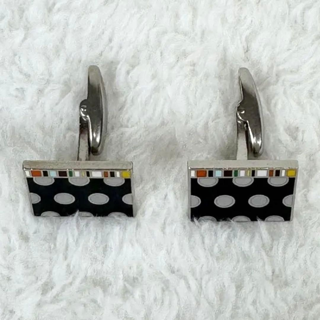 【美品】Paul Smith ポールスミス　カフス　黒　水玉