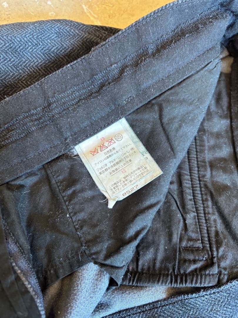 90s GIORGIO ARMANI ベロアスラックス