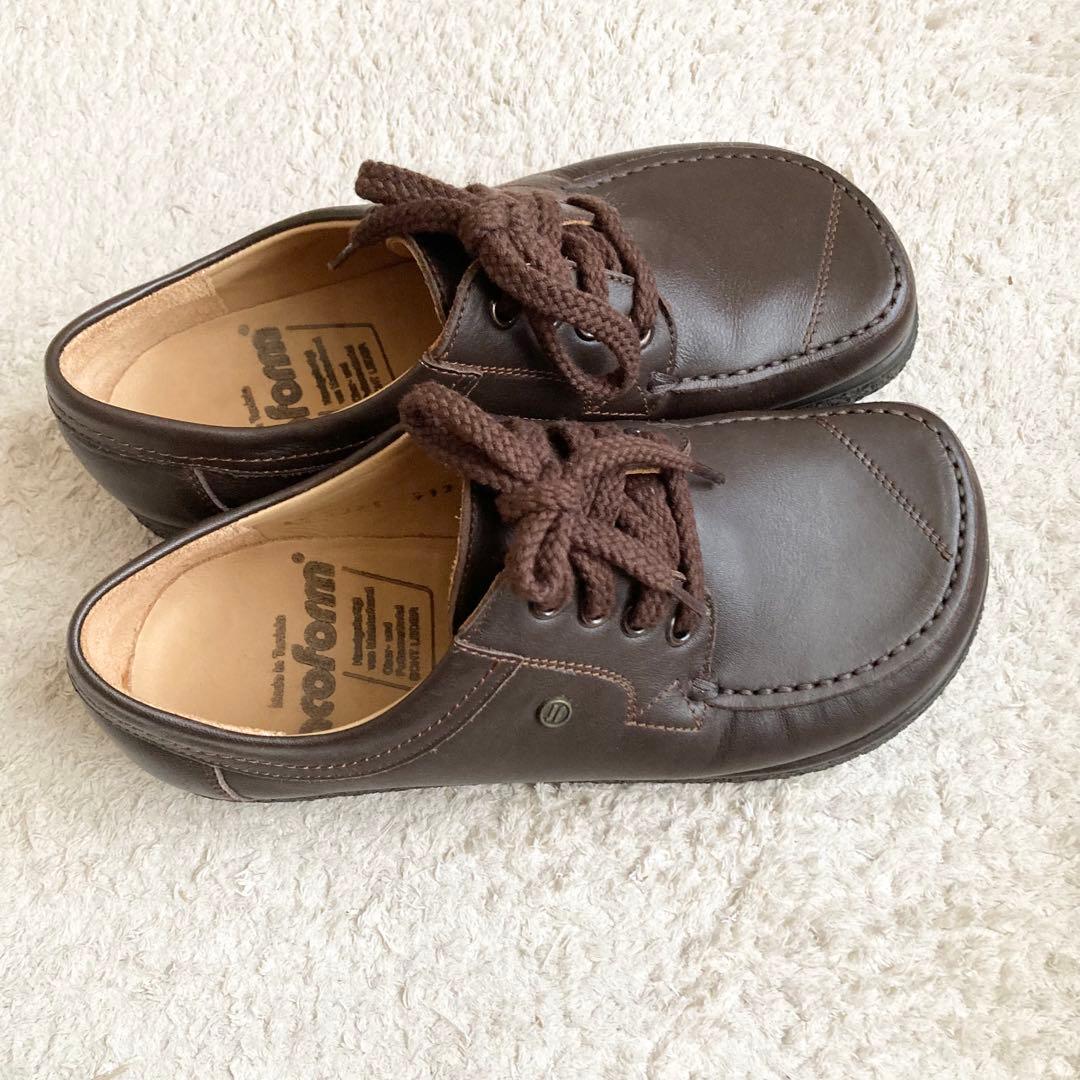 jacoform ヤコフォーム　レザー　コンフォートシューズ　茶　ブラウン