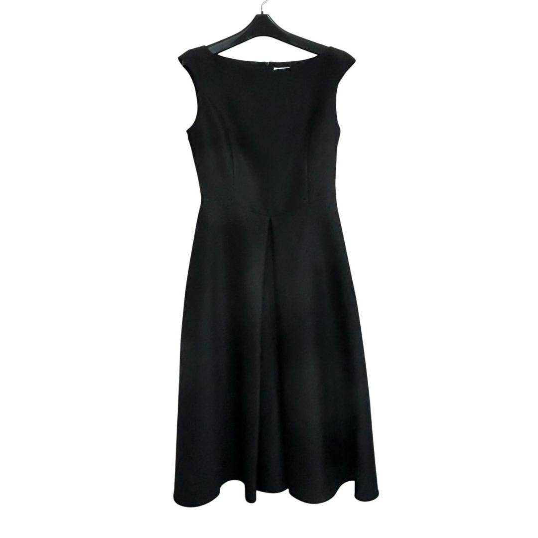 Rene　ルネ　ロングワンピース　Aライン　シルク混　ドレス　ブラック　36