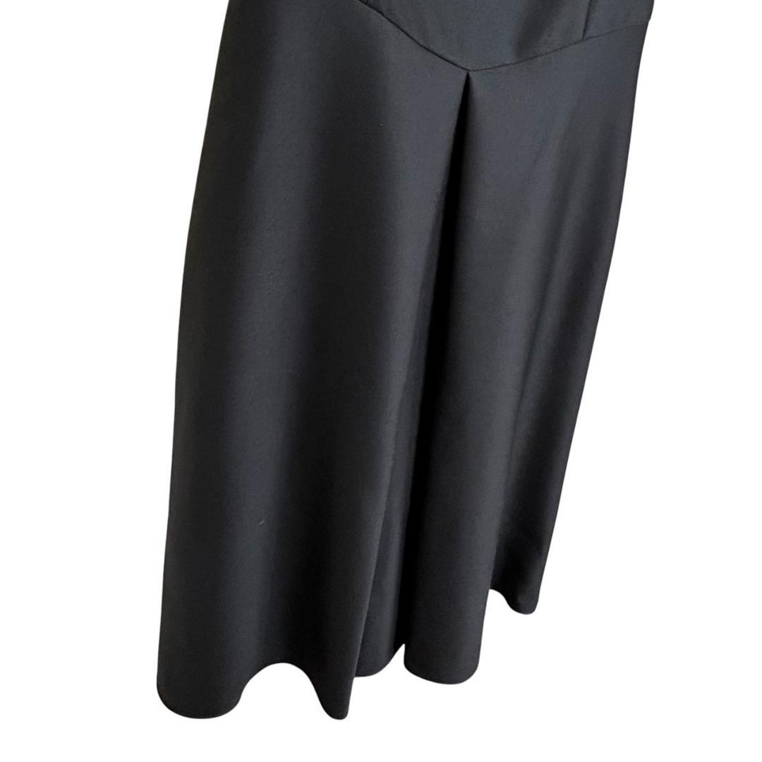 Rene　ルネ　ロングワンピース　Aライン　シルク混　ドレス　ブラック　36