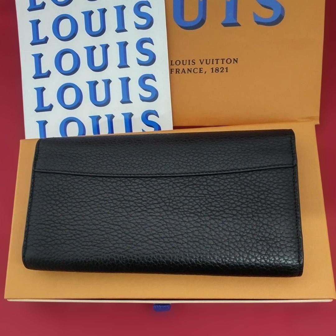 LOUIS VUITTON 黒 長財布　ポルトフォイヌ・カプシーヌ