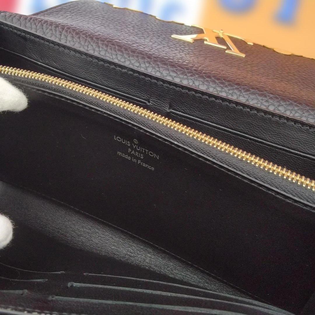 LOUIS VUITTON 黒 長財布　ポルトフォイヌ・カプシーヌ