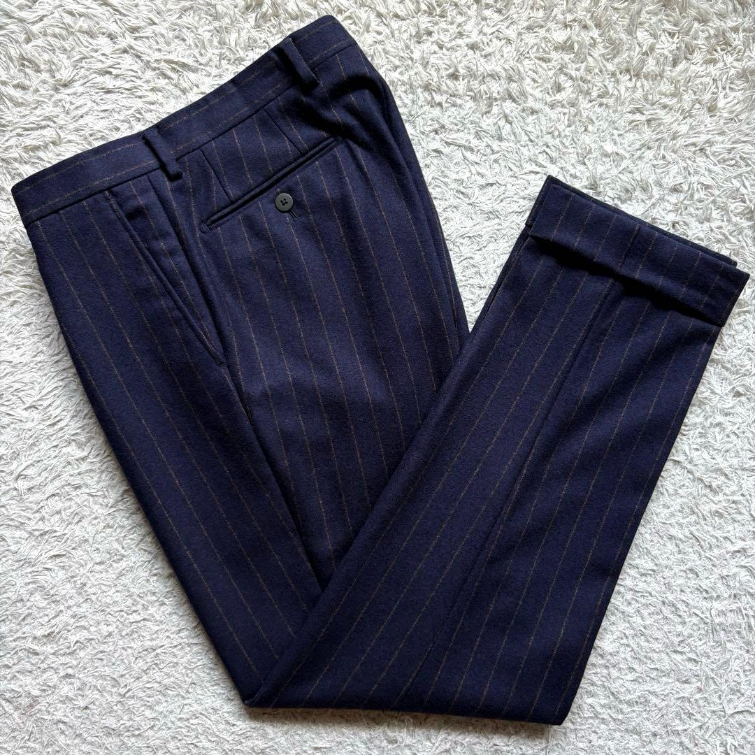 ★カノニコ Lサイズ★ONLY セットアップ スーツ 太ストライプ ネイビー