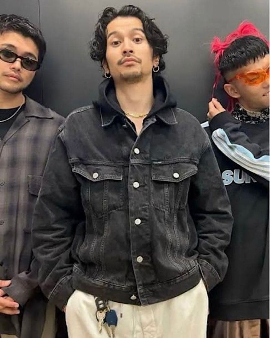 8*様 80s カルバンクライン 先染め ブラックデニムジャケット ビンテージ常