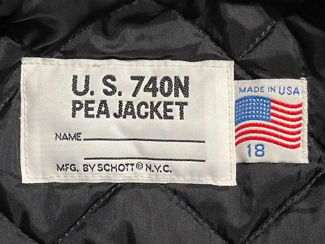 Schottショット◇U.S.A.製◇メンズピーコート