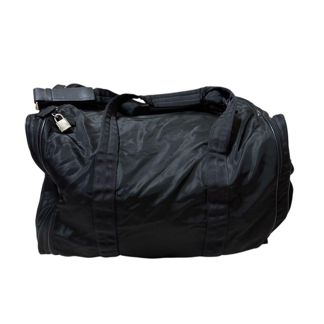 PRADA テスート サフィアーノ 2way ボストンバッグ ナイロン 黒