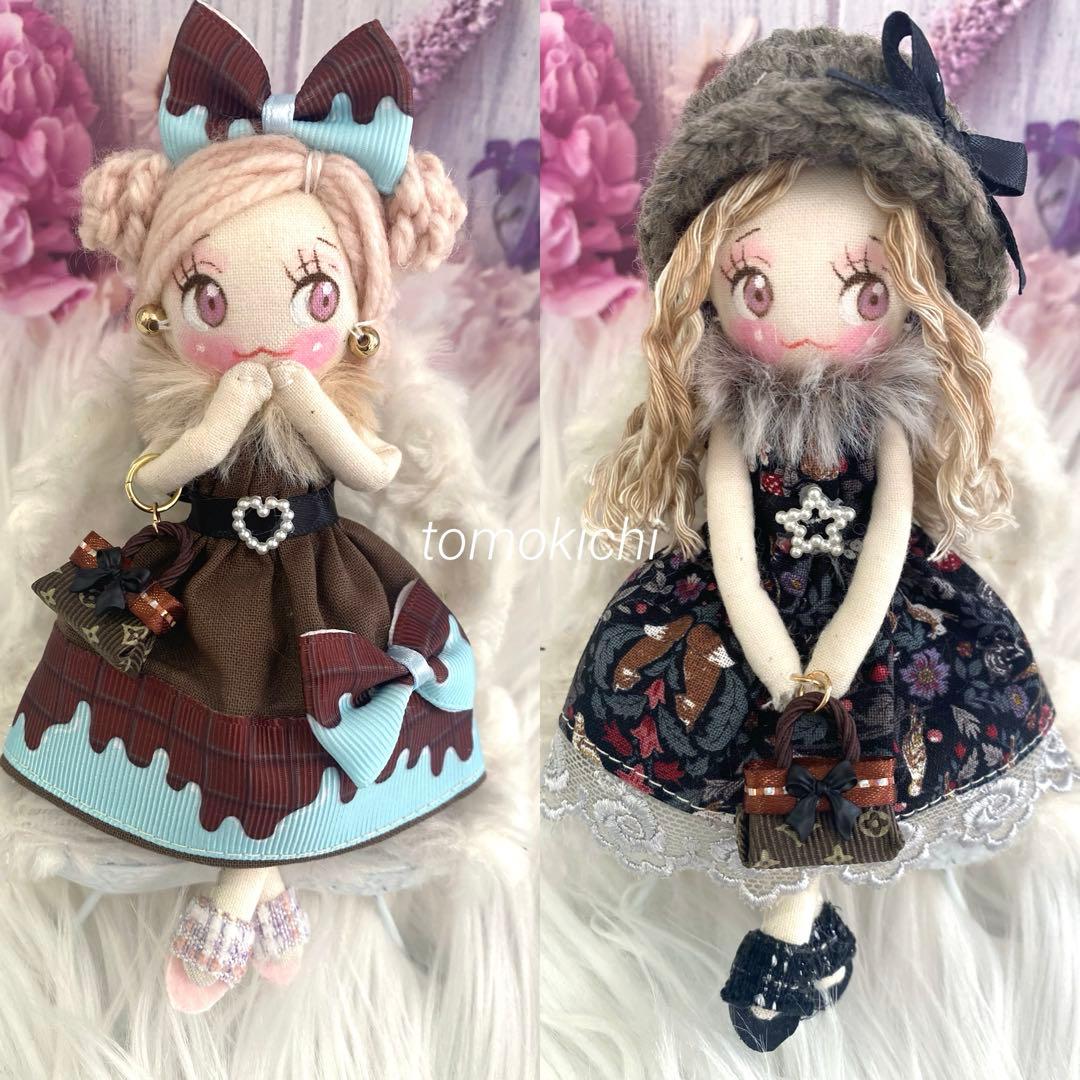 タナトスさん専用❤️カメリア柄❤️ドールチャーム❤️ハンドメイド❤️カントリードール