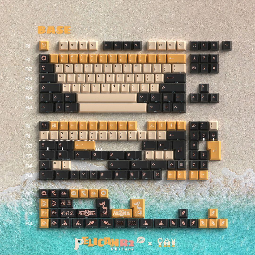 【希少】PBTfans Pelican R2 キーキャップ　BASE set