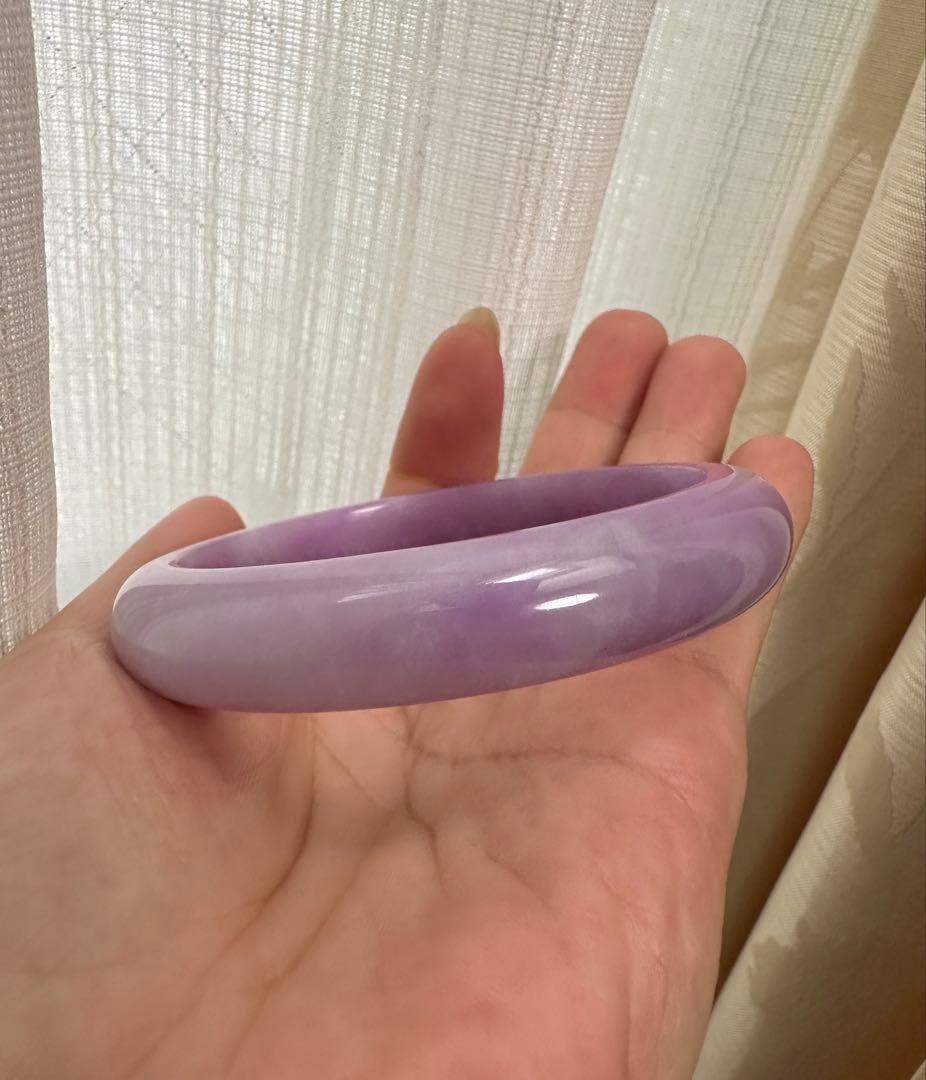 紫翡翠　ラベンダー　ヒスイのバングル