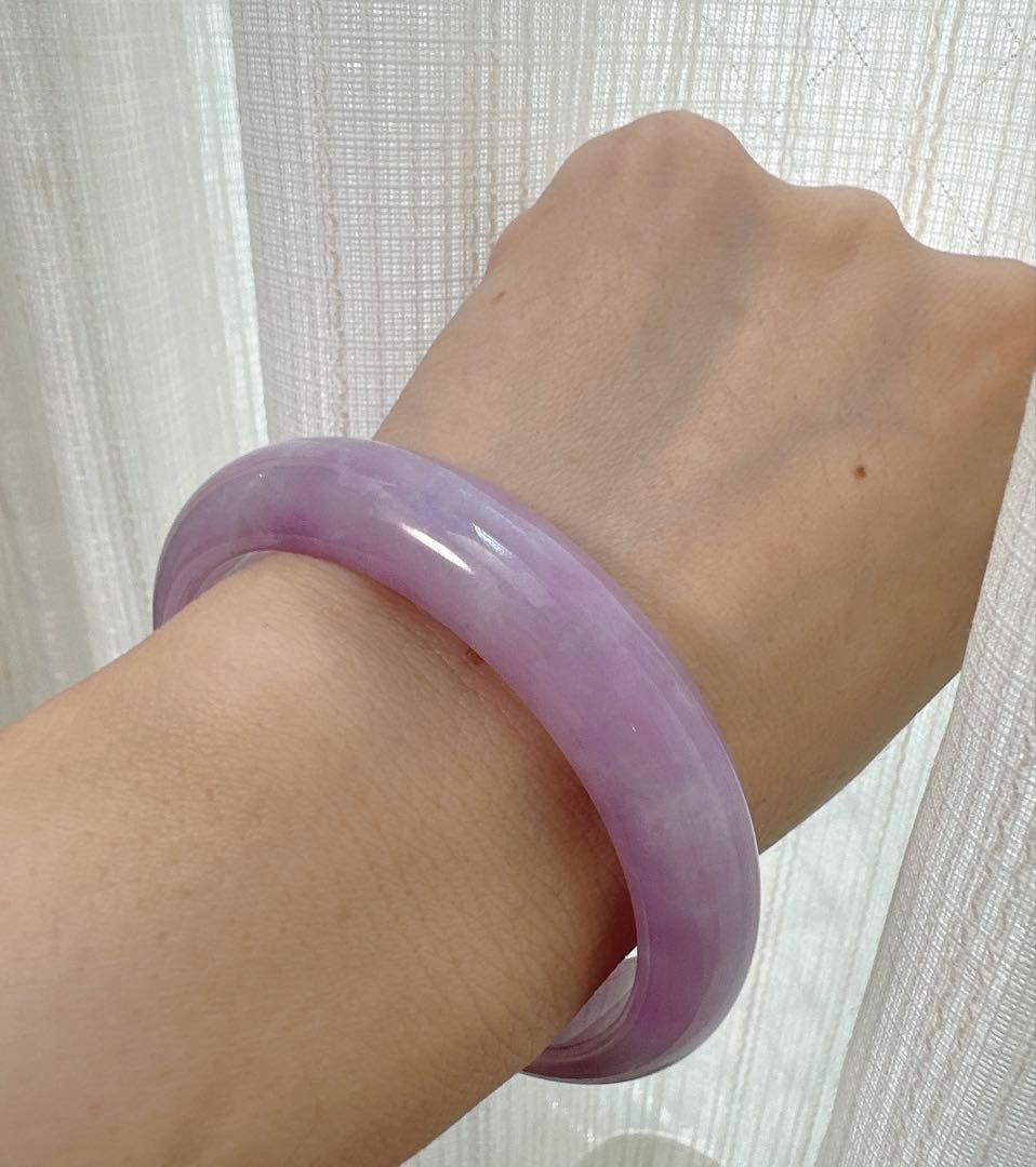紫翡翠　ラベンダー　ヒスイのバングル