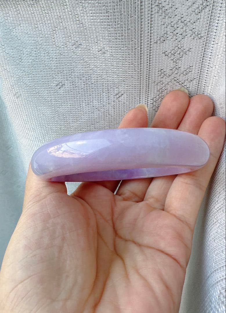 紫翡翠　ラベンダー　ヒスイのバングル