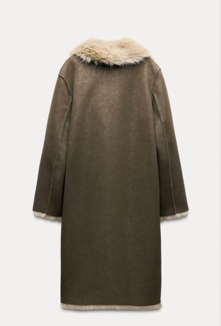 ZARA リバーシブル　ダブルフェイスロングコート