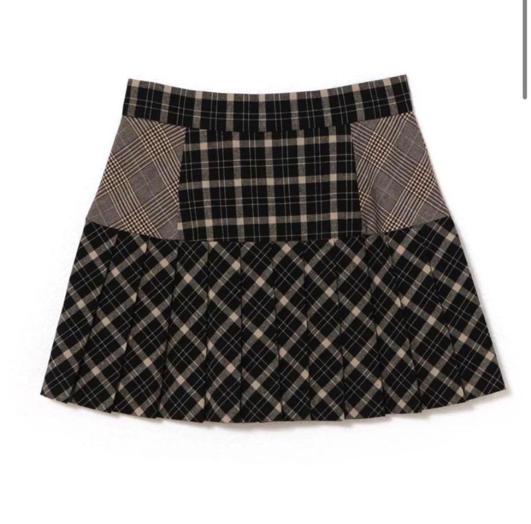 andmary アンドマリー　Coco check pleats skirt