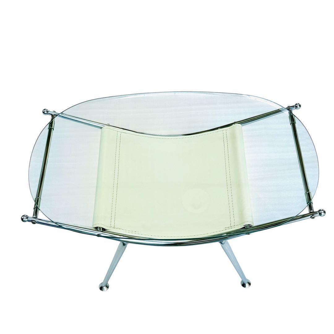 昭和レトロ ミッドセンチュリー　スペースエイジ　ローテーブル　ガラステーブル