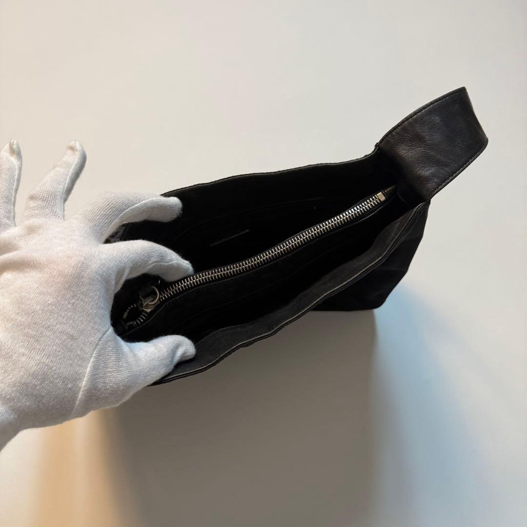 バッグ 1998FW Prada leather nylon shoulder bag