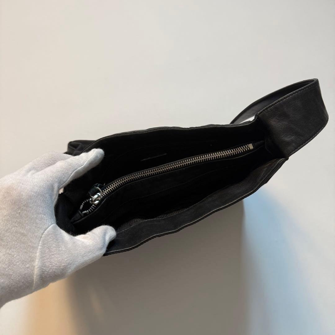 バッグ 1998FW Prada leather nylon shoulder bag