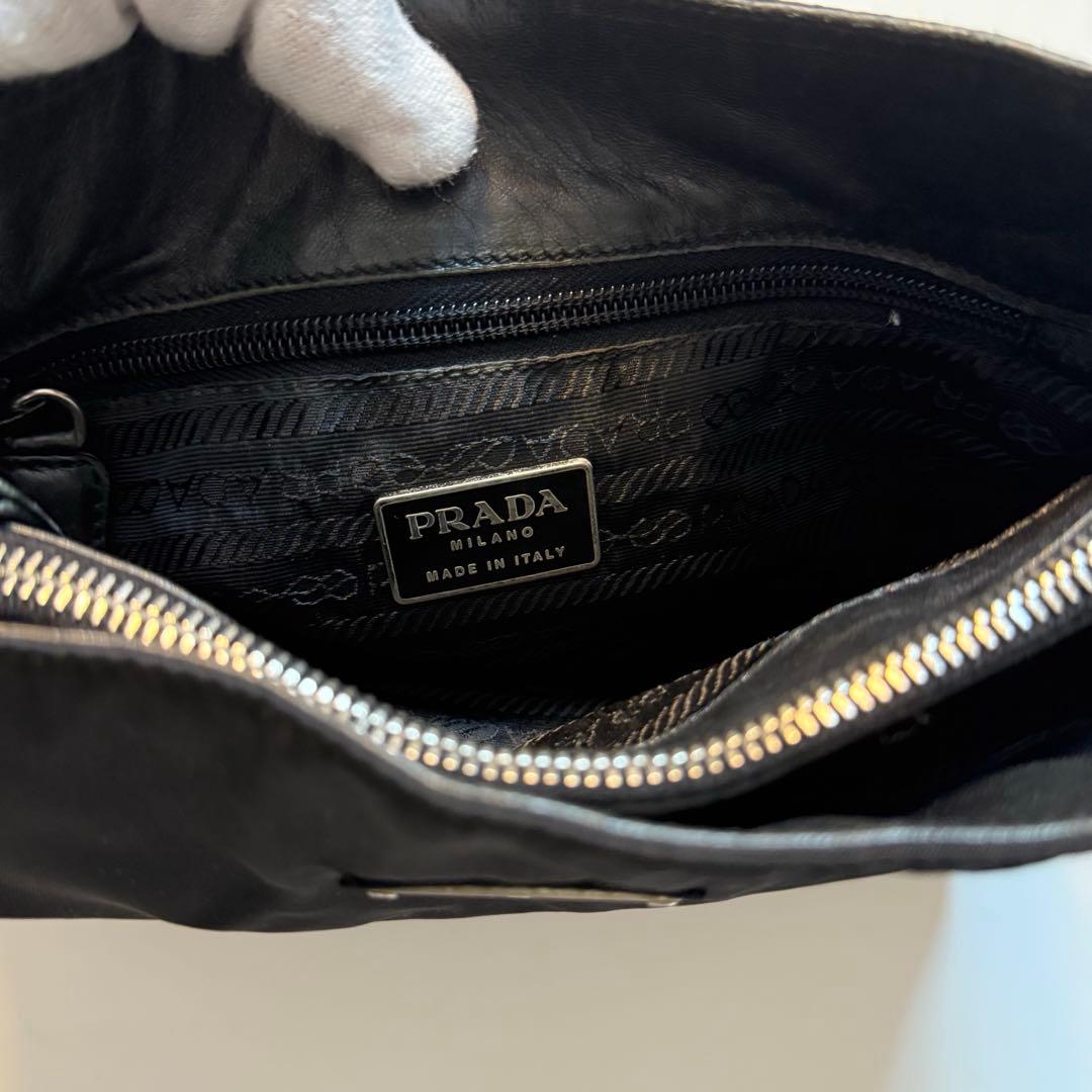 バッグ 1998FW Prada leather nylon shoulder bag