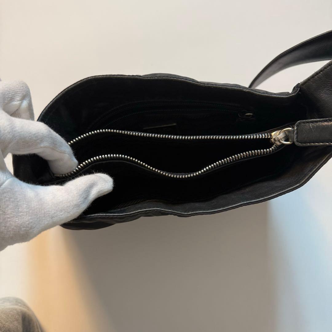 バッグ 1998FW Prada leather nylon shoulder bag