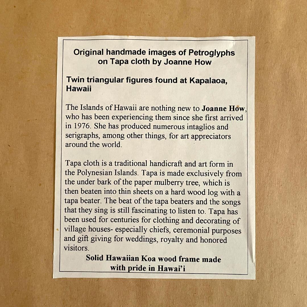 Joanne How作【ペトログリフ】コアウッド 額装アート カパ布 作品