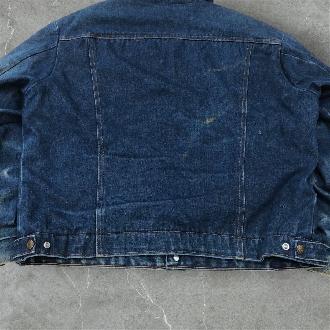 鬼フェード80sUSA製ヴィンテージデニムシェルパジャケット襟コーズショート丈G
